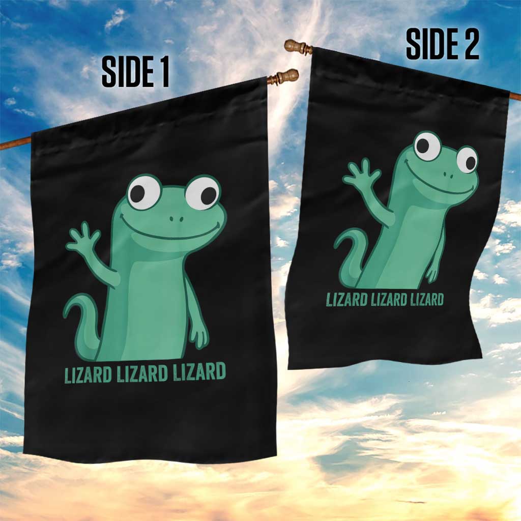 Funny Lizard Lizard Lizard Garden Flag Cute Gecko Reptile Meme - Wonder Print Shop