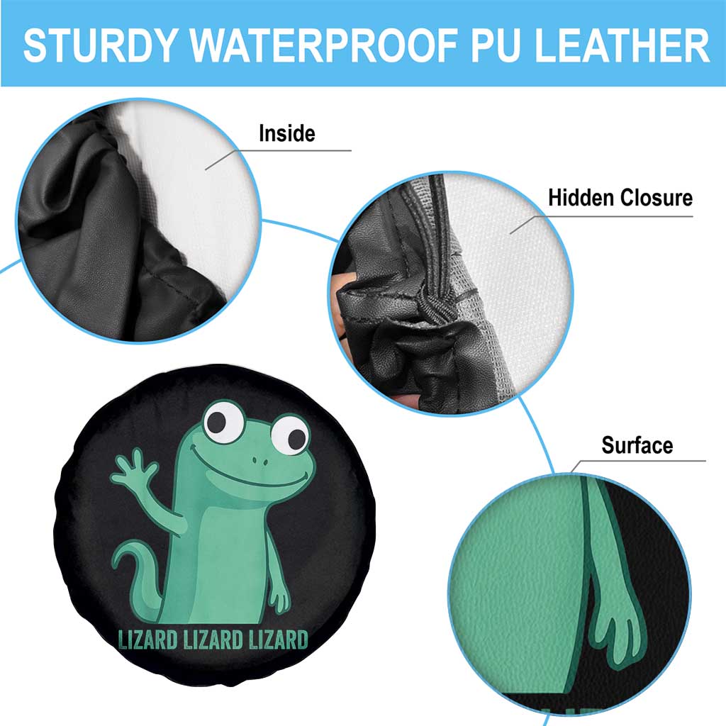 Funny Lizard Lizard Lizard Spare Tire Cover Cute Gecko Reptile Meme - Wonder Print Shop