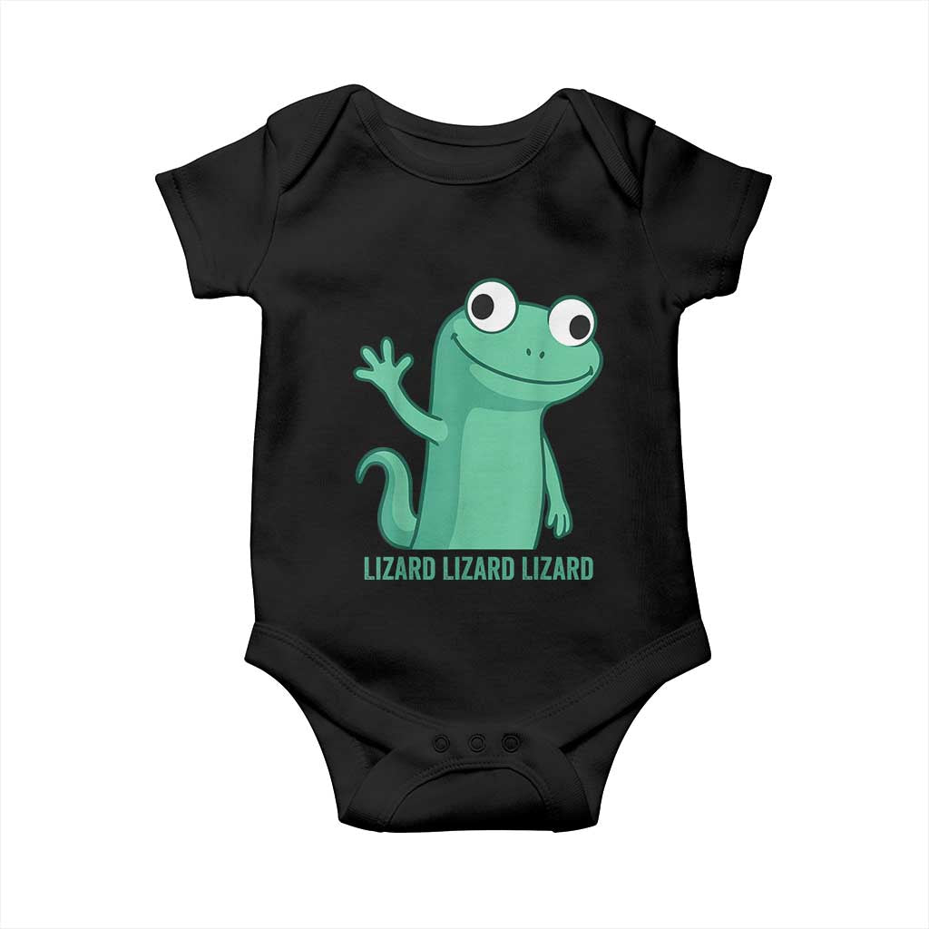 Funny Lizard Lizard Lizard Baby Onesie Cute Gecko Reptile Meme - Wonder Print Shop