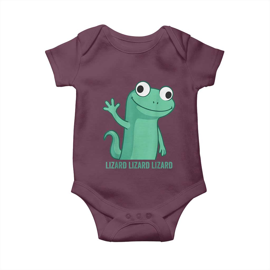 Funny Lizard Lizard Lizard Baby Onesie Cute Gecko Reptile Meme - Wonder Print Shop