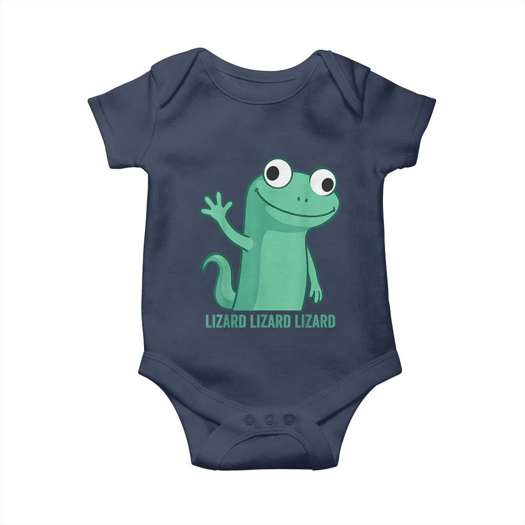 Funny Lizard Lizard Lizard Baby Onesie Cute Gecko Reptile Meme - Wonder Print Shop