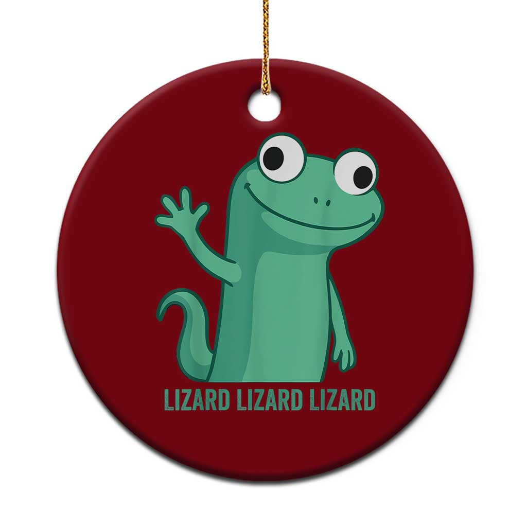 Funny Lizard Lizard Lizard Ceramic Ornament Cute Gecko Reptile Meme - Wonder Print Shop