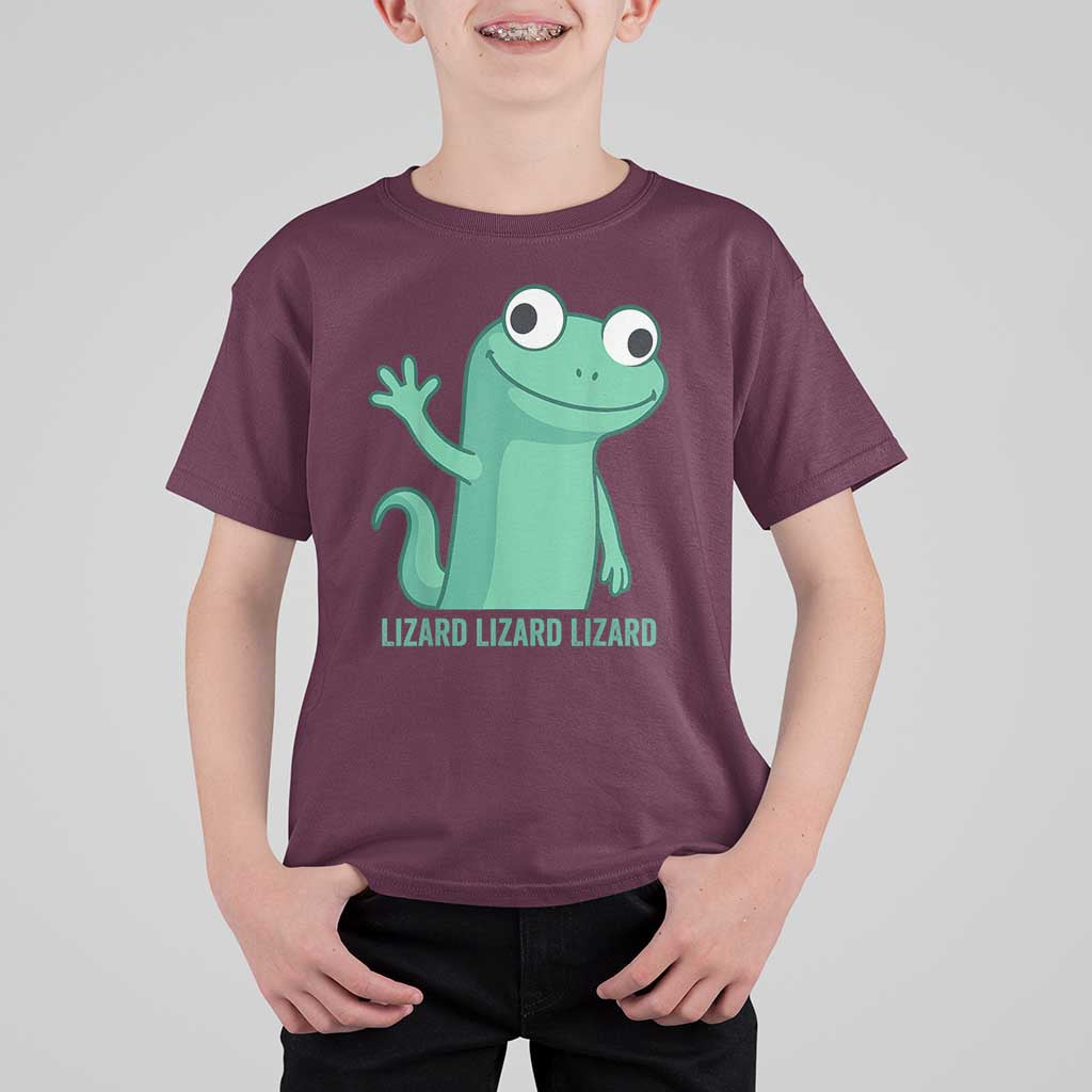 Funny Lizard Lizard Lizard T Shirt For Kid Cute Gecko Reptile Meme - Wonder Print Shop