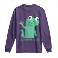 Funny Lizard Lizard Lizard Long Sleeve Shirt Cute Gecko Reptile Meme - Wonder Print Shop