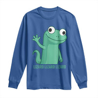 Funny Lizard Lizard Lizard Long Sleeve Shirt Cute Gecko Reptile Meme - Wonder Print Shop