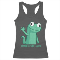 Funny Lizard Lizard Lizard Racerback Tank Top Cute Gecko Reptile Meme - Wonder Print Shop