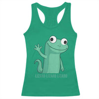 Funny Lizard Lizard Lizard Racerback Tank Top Cute Gecko Reptile Meme - Wonder Print Shop