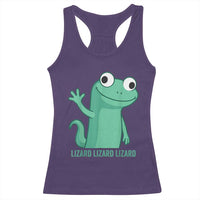 Funny Lizard Lizard Lizard Racerback Tank Top Cute Gecko Reptile Meme - Wonder Print Shop
