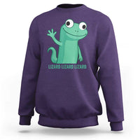 Funny Lizard Lizard Lizard Sweatshirt Cute Gecko Reptile Meme - Wonder Print Shop