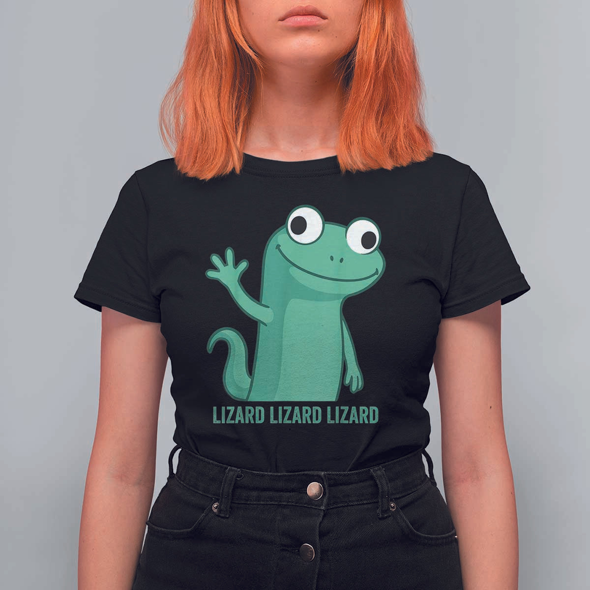 Funny Lizard Lizard Lizard T Shirt For Women Cute Gecko Reptile Meme - Wonder Print Shop