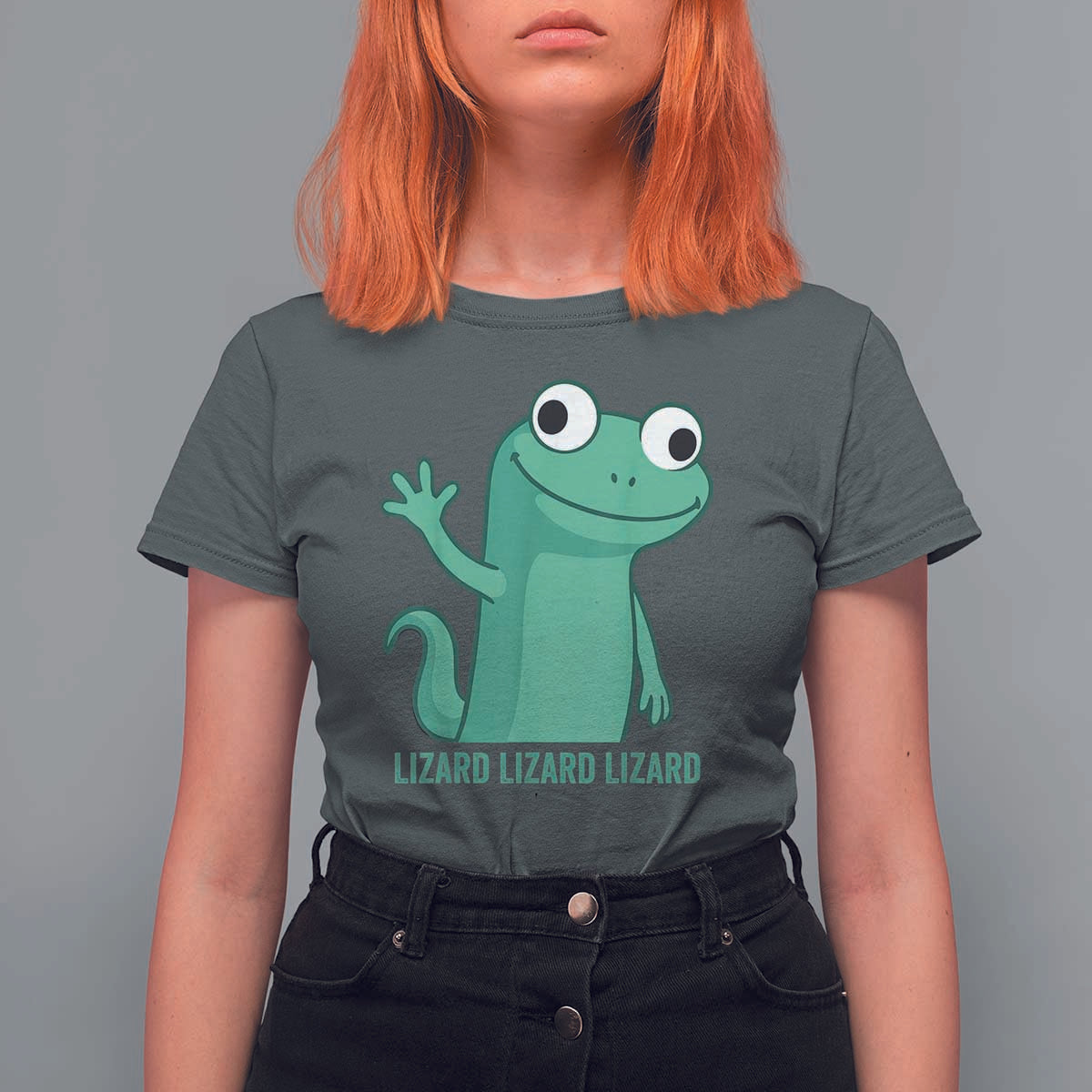 Funny Lizard Lizard Lizard T Shirt For Women Cute Gecko Reptile Meme - Wonder Print Shop