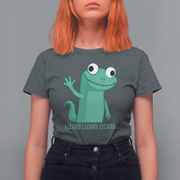 Funny Lizard Lizard Lizard T Shirt For Women Cute Gecko Reptile Meme - Wonder Print Shop