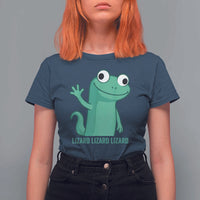 Funny Lizard Lizard Lizard T Shirt For Women Cute Gecko Reptile Meme - Wonder Print Shop