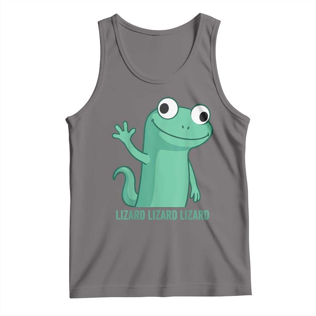 Funny Lizard Lizard Lizard Tank Top Cute Gecko Reptile Meme - Wonder Print Shop