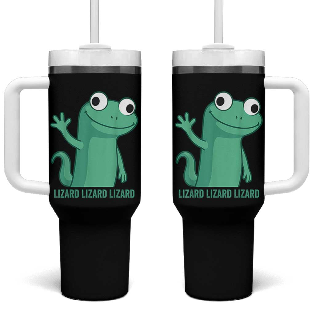 Funny Lizard Lizard Lizard Tumbler With Handle Cute Gecko Reptile Meme - Wonder Print Shop