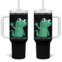 Funny Lizard Lizard Lizard Tumbler With Handle Cute Gecko Reptile Meme - Wonder Print Shop