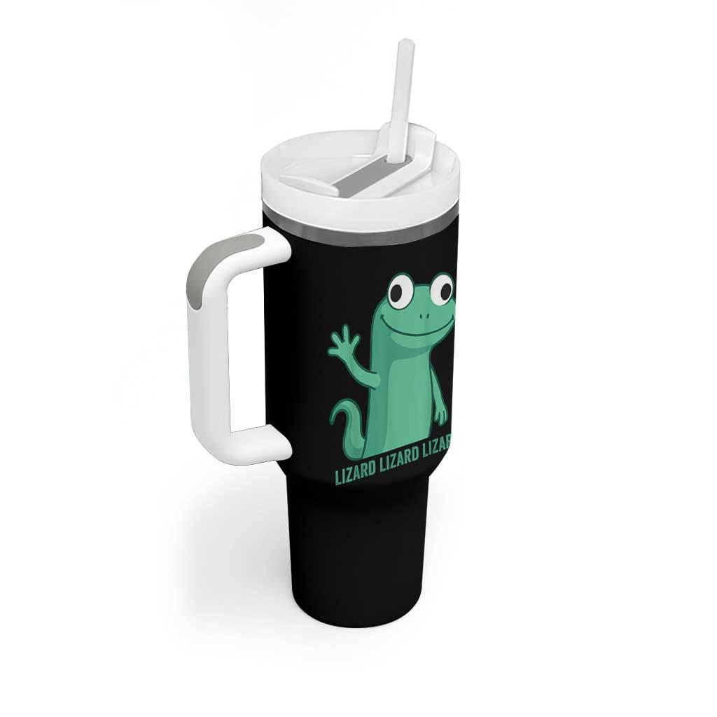Funny Lizard Lizard Lizard Tumbler With Handle Cute Gecko Reptile Meme - Wonder Print Shop