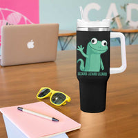 Funny Lizard Lizard Lizard Tumbler With Handle Cute Gecko Reptile Meme - Wonder Print Shop