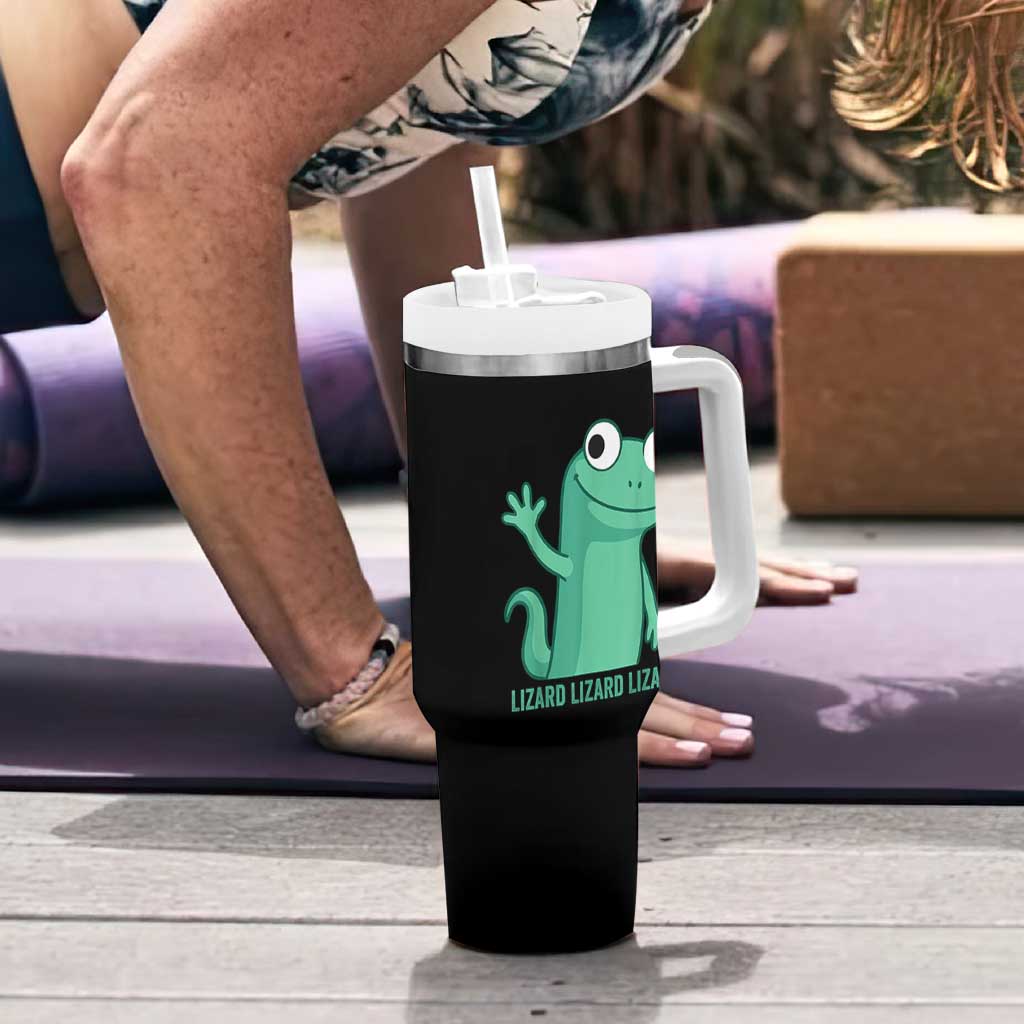 Funny Lizard Lizard Lizard Tumbler With Handle Cute Gecko Reptile Meme - Wonder Print Shop