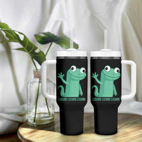 Funny Lizard Lizard Lizard Tumbler With Handle Cute Gecko Reptile Meme - Wonder Print Shop