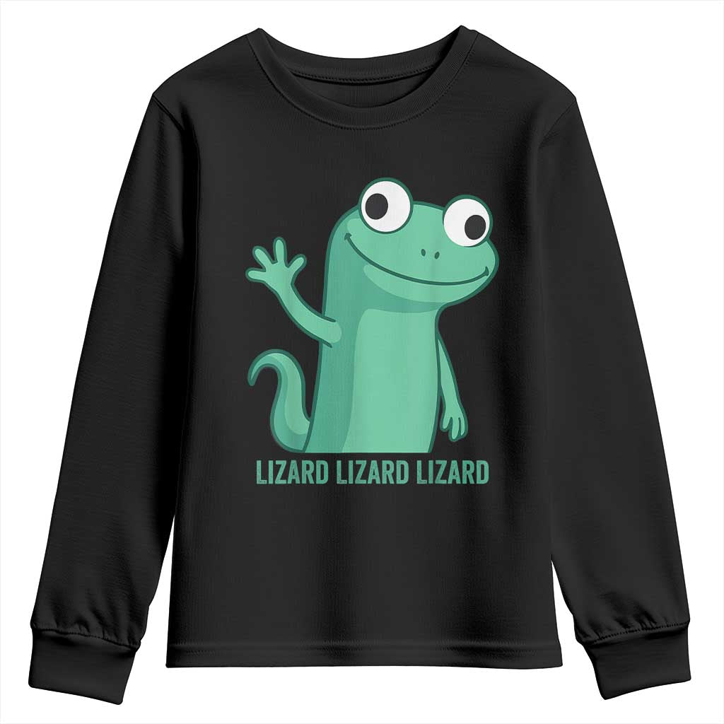 Funny Lizard Lizard Lizard Youth Sweatshirt Cute Gecko Reptile Meme - Wonder Print Shop
