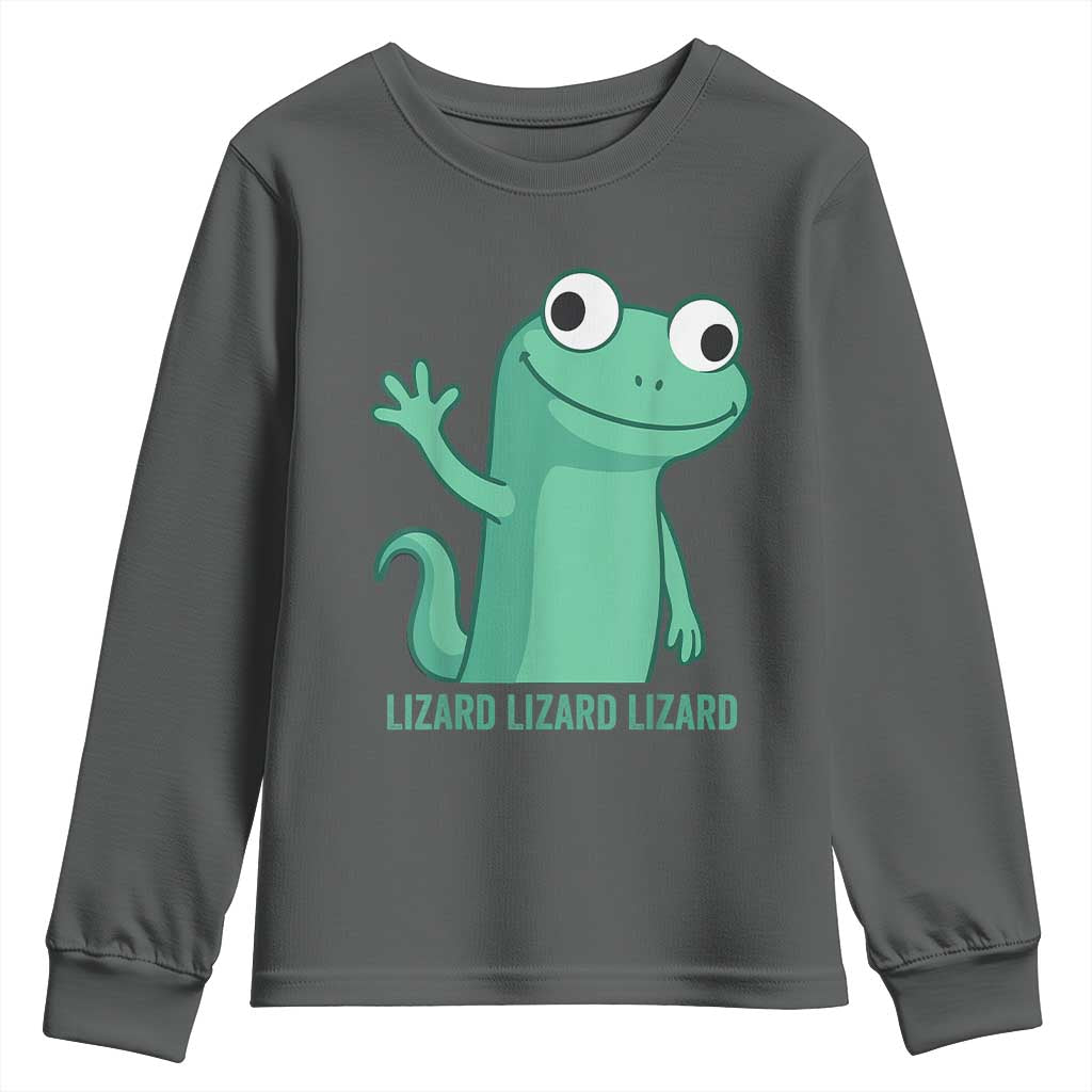 Funny Lizard Lizard Lizard Youth Sweatshirt Cute Gecko Reptile Meme - Wonder Print Shop