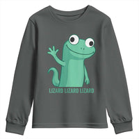 Funny Lizard Lizard Lizard Youth Sweatshirt Cute Gecko Reptile Meme - Wonder Print Shop