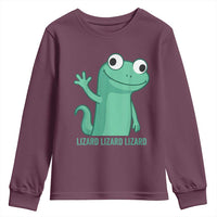Funny Lizard Lizard Lizard Youth Sweatshirt Cute Gecko Reptile Meme - Wonder Print Shop