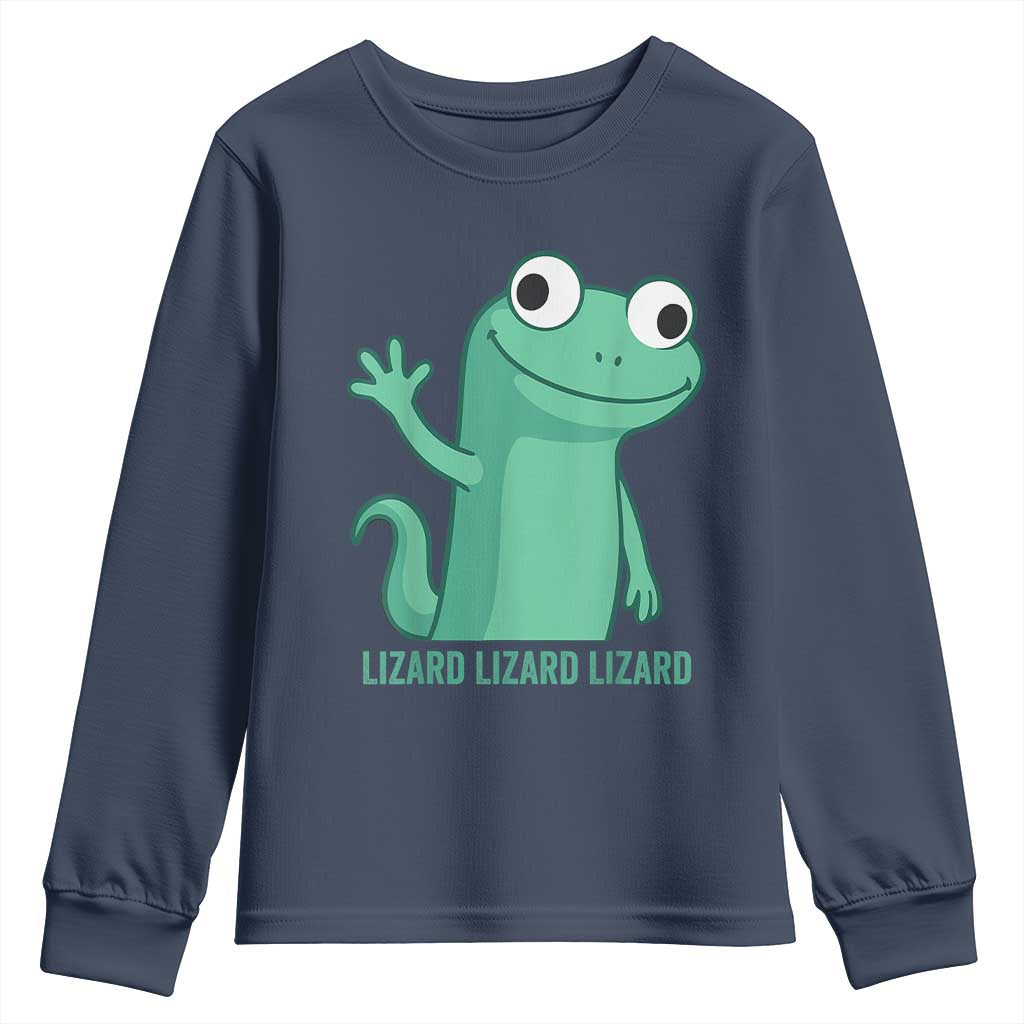 Funny Lizard Lizard Lizard Youth Sweatshirt Cute Gecko Reptile Meme - Wonder Print Shop