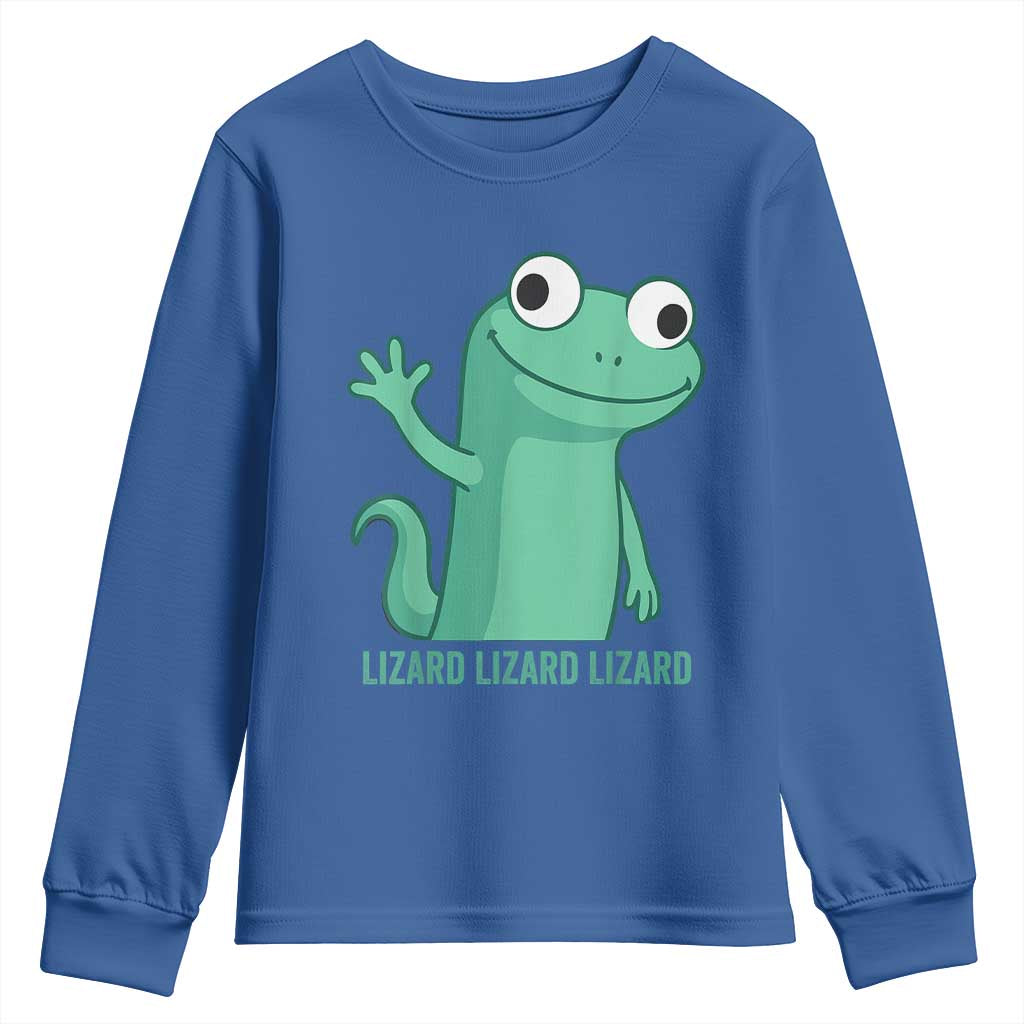Funny Lizard Lizard Lizard Youth Sweatshirt Cute Gecko Reptile Meme - Wonder Print Shop