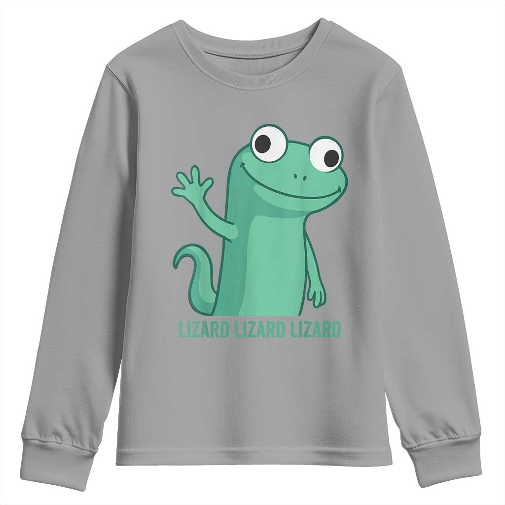 Funny Lizard Lizard Lizard Youth Sweatshirt Cute Gecko Reptile Meme - Wonder Print Shop