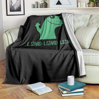 Funny Lizard Lizard Lizard Throw Blanket Weirdcore Gecko Reptile Meme - Wonder Print Shop