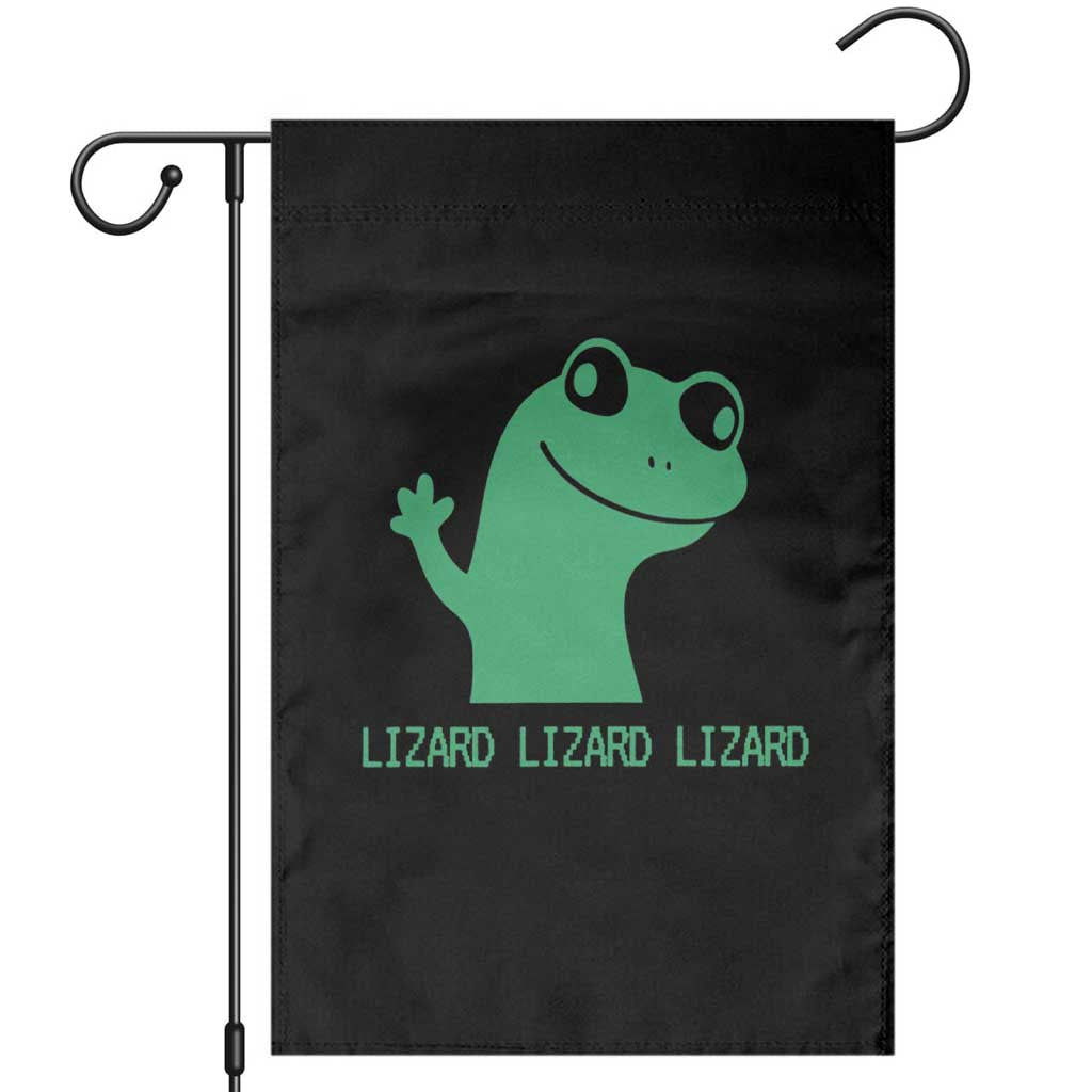 Funny Lizard Lizard Lizard Garden Flag Weirdcore Gecko Reptile Meme - Wonder Print Shop
