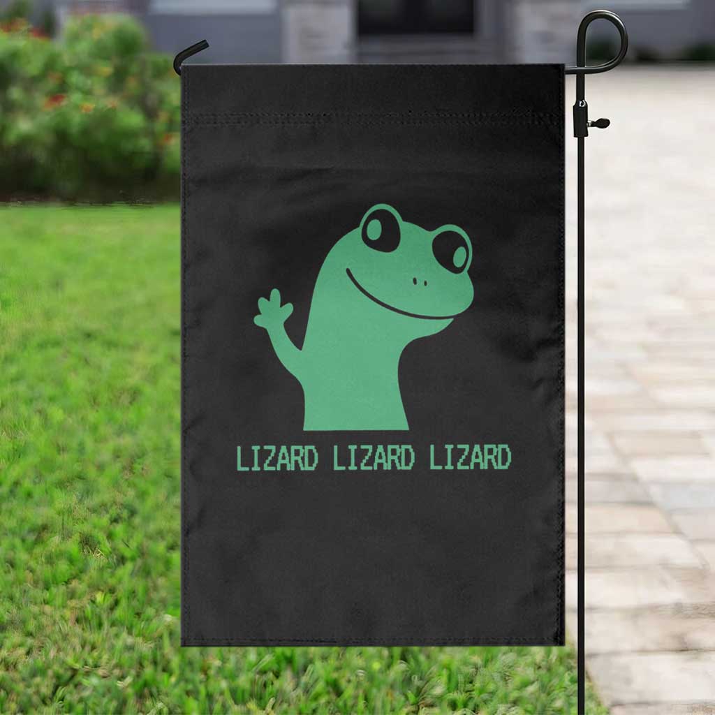 Funny Lizard Lizard Lizard Garden Flag Weirdcore Gecko Reptile Meme - Wonder Print Shop