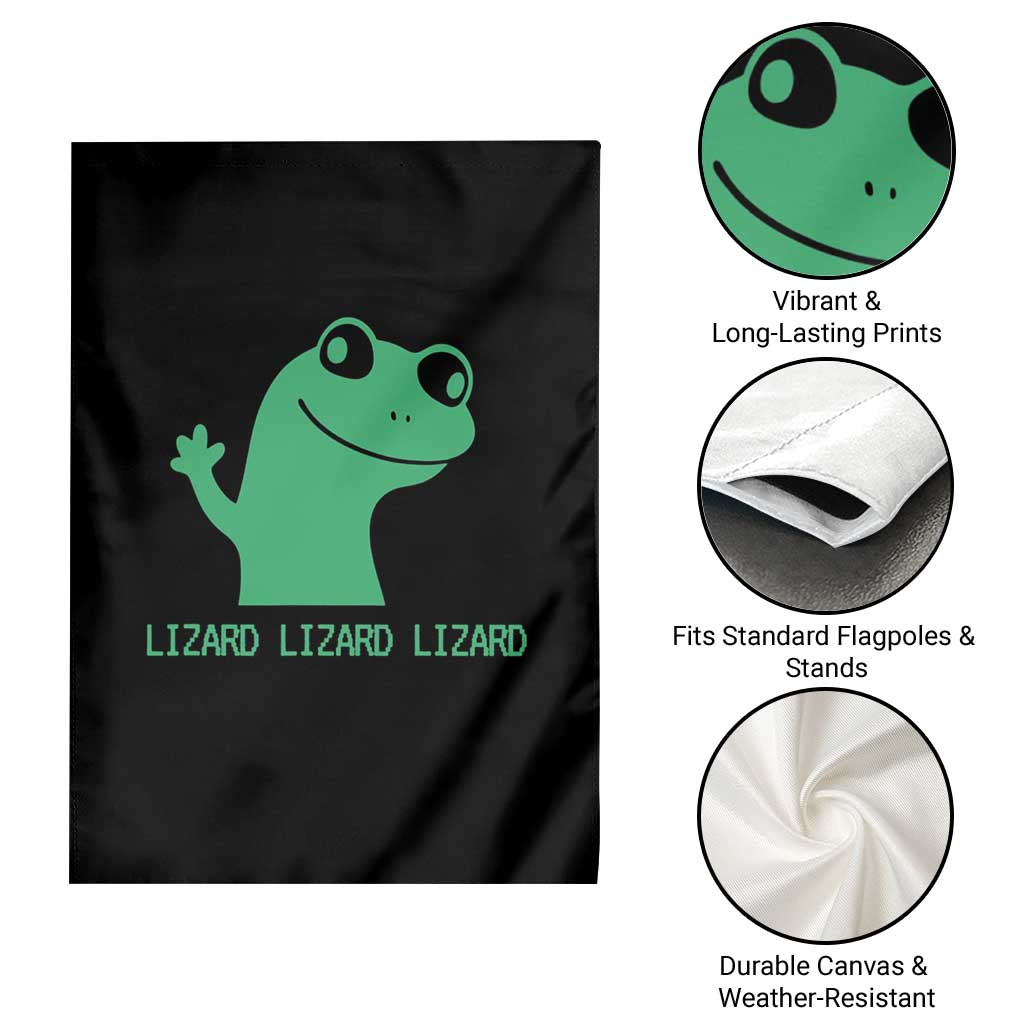 Funny Lizard Lizard Lizard Garden Flag Weirdcore Gecko Reptile Meme - Wonder Print Shop