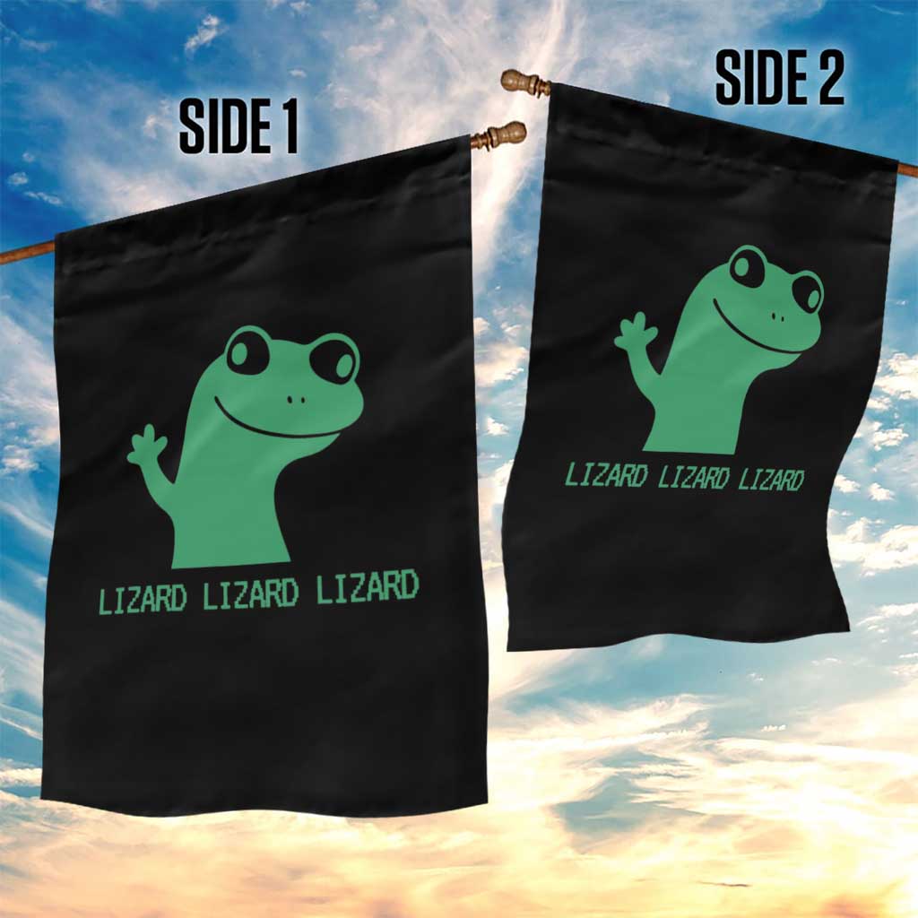 Funny Lizard Lizard Lizard Garden Flag Weirdcore Gecko Reptile Meme - Wonder Print Shop