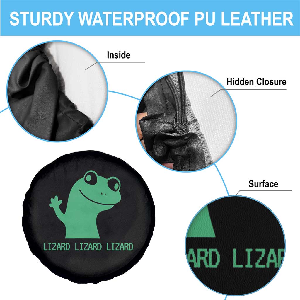 Funny Lizard Lizard Lizard Spare Tire Cover Weirdcore Gecko Reptile Meme - Wonder Print Shop