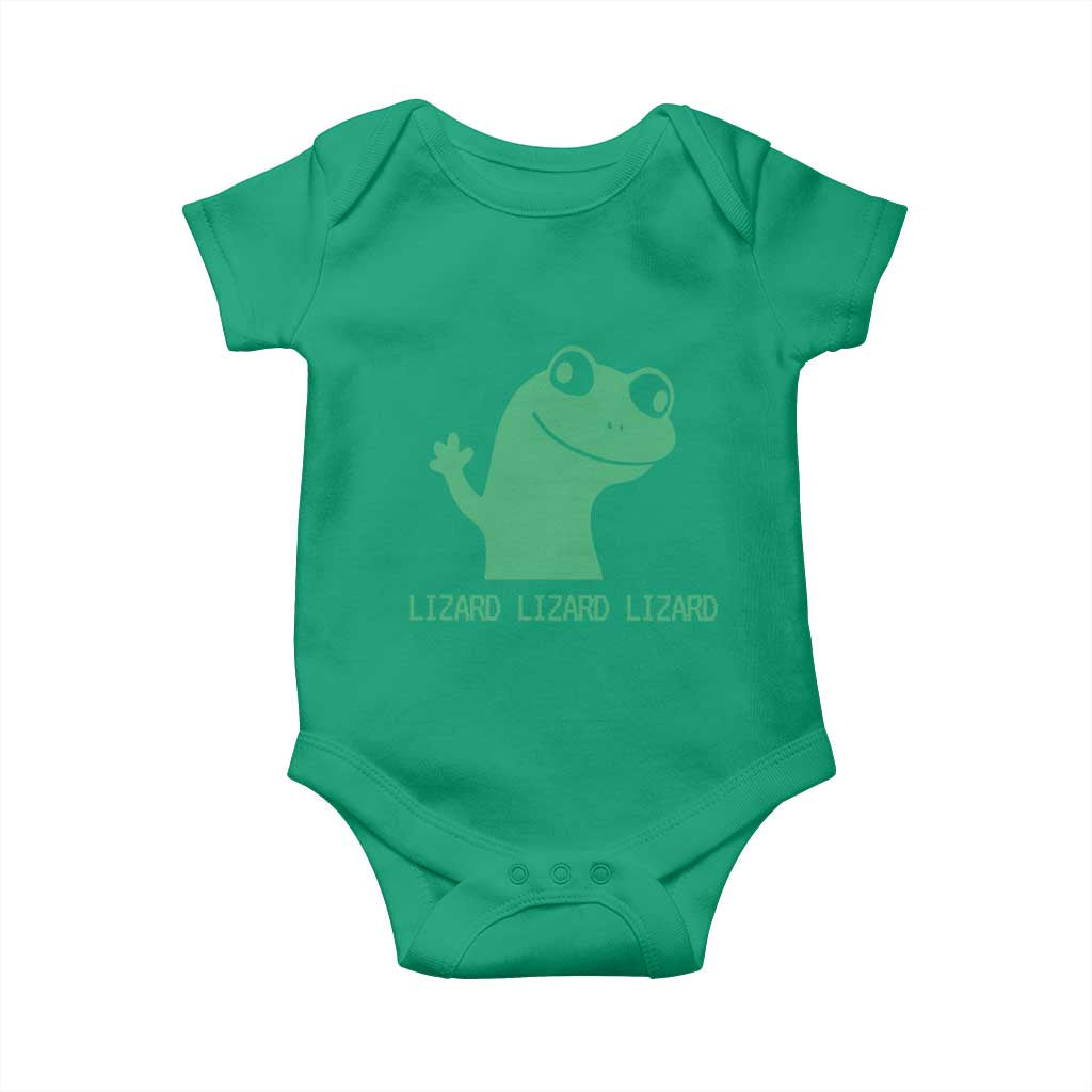 Funny Lizard Lizard Lizard Baby Onesie Weirdcore Gecko Reptile Meme - Wonder Print Shop
