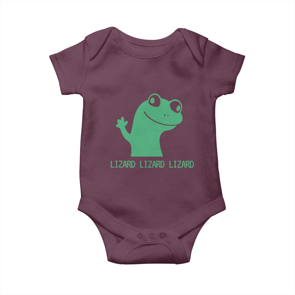 Funny Lizard Lizard Lizard Baby Onesie Weirdcore Gecko Reptile Meme - Wonder Print Shop
