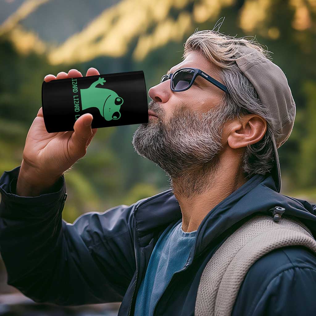 Funny Lizard Lizard Lizard 4 in 1 Can Cooler Tumbler Weirdcore Gecko Reptile Meme - Wonder Print Shop