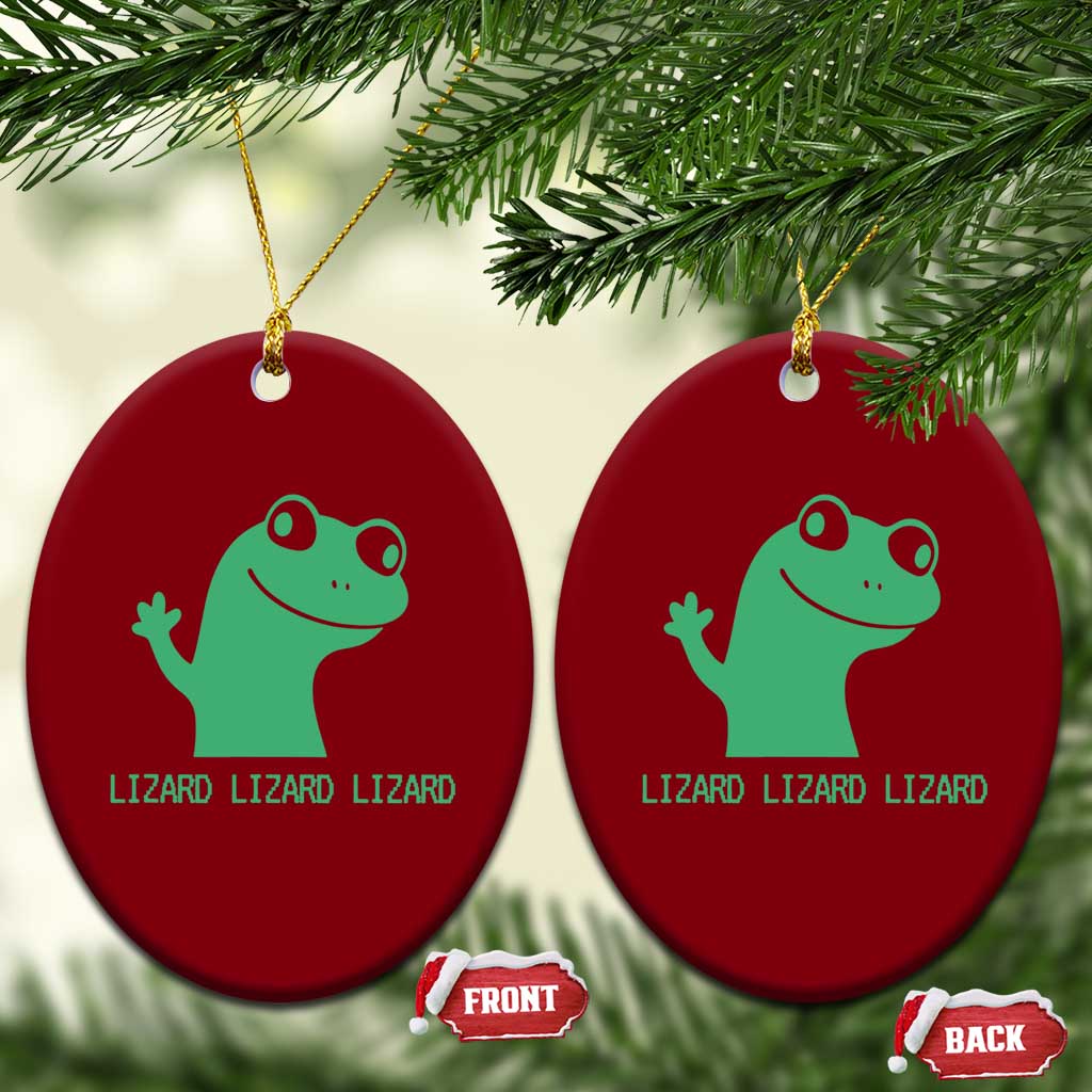 Funny Lizard Lizard Lizard Ceramic Ornament Weirdcore Gecko Reptile Meme - Wonder Print Shop