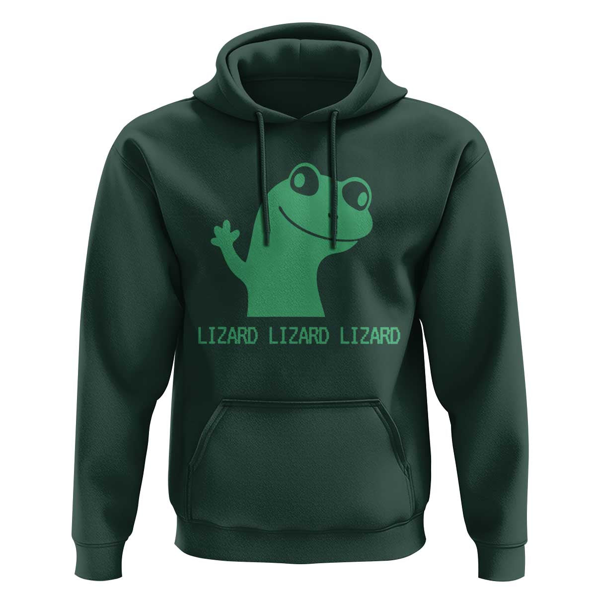Funny Lizard Lizard Lizard Hoodie Weirdcore Gecko Reptile Meme - Wonder Print Shop