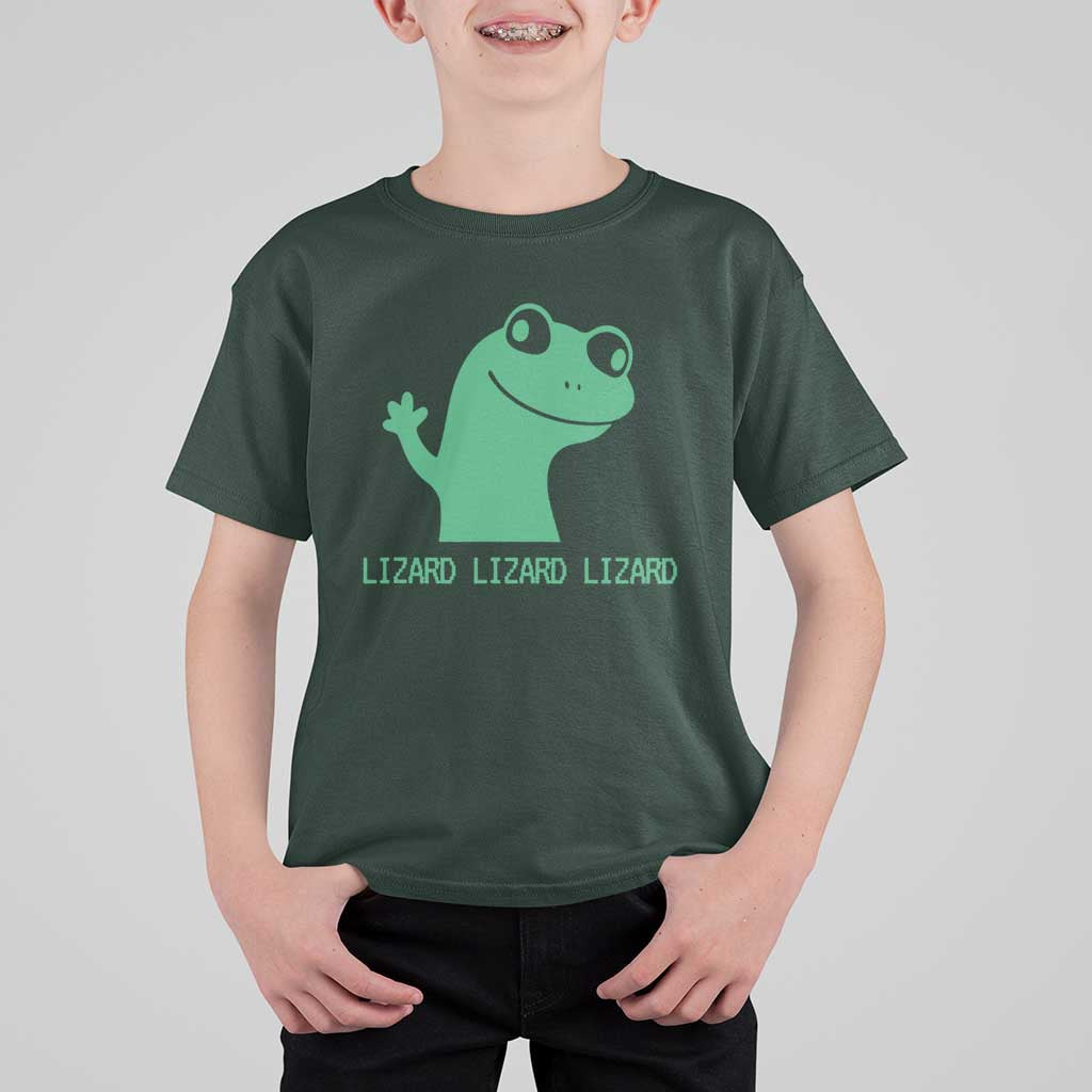 Funny Lizard Lizard Lizard T Shirt For Kid Weirdcore Gecko Reptile Meme - Wonder Print Shop
