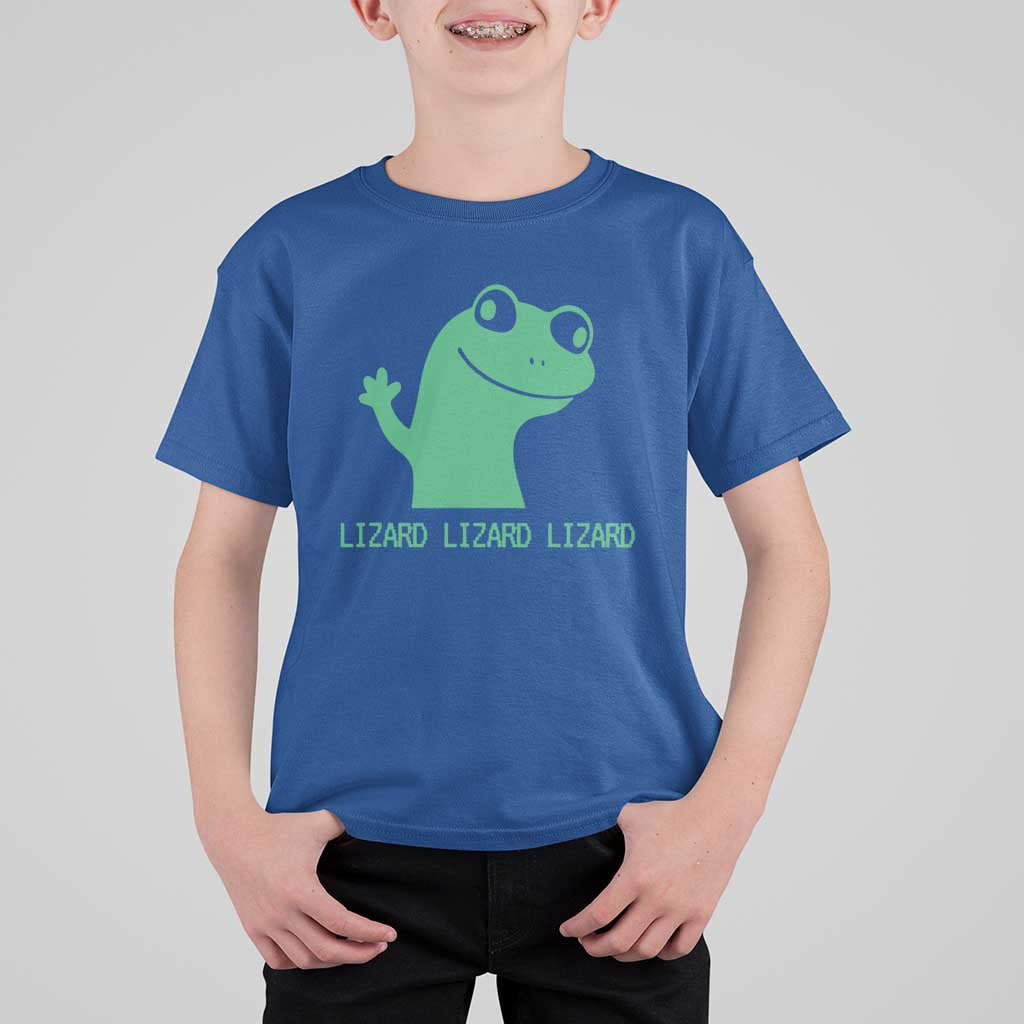 Funny Lizard Lizard Lizard T Shirt For Kid Weirdcore Gecko Reptile Meme - Wonder Print Shop