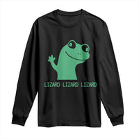 Funny Lizard Lizard Lizard Long Sleeve Shirt Weirdcore Gecko Reptile Meme - Wonder Print Shop