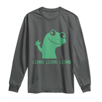 Funny Lizard Lizard Lizard Long Sleeve Shirt Weirdcore Gecko Reptile Meme - Wonder Print Shop