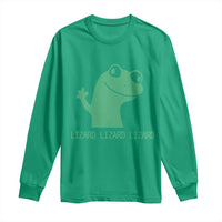 Funny Lizard Lizard Lizard Long Sleeve Shirt Weirdcore Gecko Reptile Meme - Wonder Print Shop