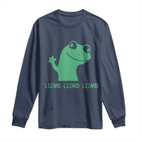 Funny Lizard Lizard Lizard Long Sleeve Shirt Weirdcore Gecko Reptile Meme - Wonder Print Shop