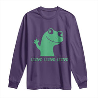 Funny Lizard Lizard Lizard Long Sleeve Shirt Weirdcore Gecko Reptile Meme - Wonder Print Shop