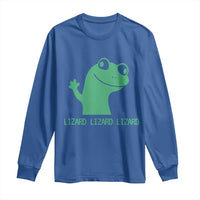 Funny Lizard Lizard Lizard Long Sleeve Shirt Weirdcore Gecko Reptile Meme - Wonder Print Shop
